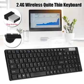 2.4 G Wireless Tastatură și Mouse-ul Mini Multimedia Keyboard Mouse Combo Set Pentru Notebook Laptop Mac-uri Desktop PC TV Rechizite de Birou