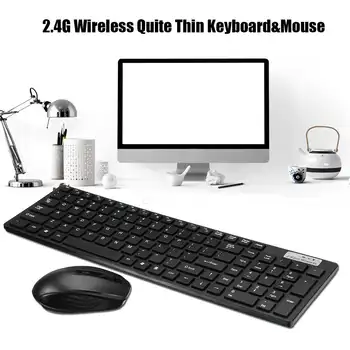 2.4 G Wireless Tastatură și Mouse-ul Mini Multimedia Keyboard Mouse Combo Set Pentru Notebook Laptop Mac-uri Desktop PC TV Rechizite de Birou