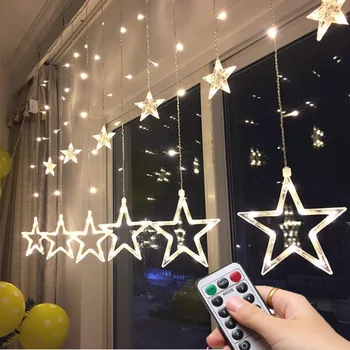 2,5 M LED Star Zână Lumina Ghirlanda de Craciun Petrecere de Nunta Lumini Șir Pentru Casa Dormitor Bar Geam Lumini de Decor Acasă