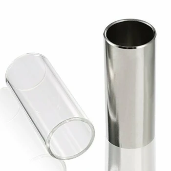 2 buc 6cm lamelă de Sticlă Chitara, Accesorii Chitara Degetul Glisante din Oțel Inoxidabil, Caseta de Alunecos Stick Degetul Strangulare