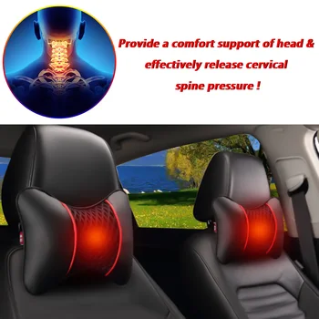 2 buc Auto Universal Gât Perne din Piele Respirabil ochiurilor de Plasă Auto Cap Gât Restul Tetiera pernă Perna Auto Accesorii de Interior