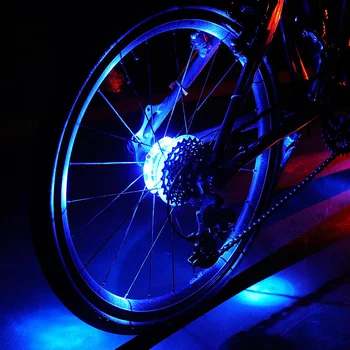 2 buc Ciclism Lumini Impermeabil MTB Biciclete Rutier Hub-uri de Lumină de Avertizare Fața Posterioară a Vorbit Roata Decor de Siguranță Biciclete Lampa LT0090