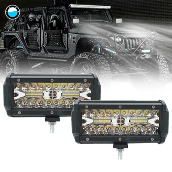 2 buc de 7 Inch 120W Combo LED Lumina de Lucru Pentru Jeep Ford Masina 4x4 4WD Barci ATV, SUV, Camion CONDUS Grinzi de 7