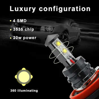 2 buc LED-uri Auto Lumina de Ceață H8 Conducere Lumini lampa Pentru Kia Rio K2 3 Ceed, Sportage, Sorento Cerato Cotiera Sufletul Picanto Optima