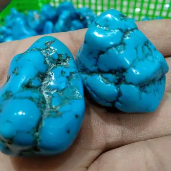 2 buc Naturale Albastru Turcoaz Netratate Dur Prime Vrac Uriașe de Piatră prețioasă