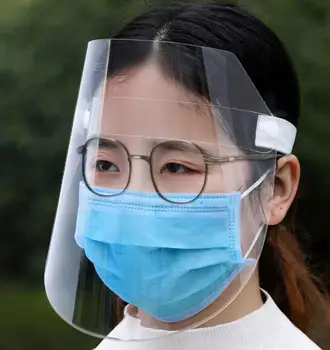 2 bucăți de protecție mască de protecție transparent masca de COMPANIE rezistent la temperaturi ridicate spray rezistent la ceata fata masca de protectie