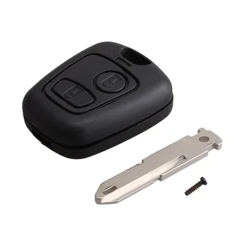 2 Butoane Telecomanda Cheie Auto cu Lama Remote Key Fob Controler Pentru 206 434MHZ Cu PCF7961 Transponder
