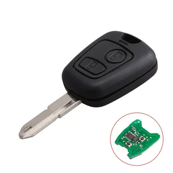 2 Butoane Telecomanda Cheie Auto cu Lama Remote Key Fob Controler Pentru 206 434MHZ Cu PCF7961 Transponder