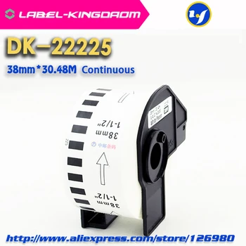2 Role Compatibile DK-22225 Eticheta 38mm*30.48 M Continuu Compatibil Imprimanta Brother QL-570/700 Toate Vin Cu Suport de Plastic
