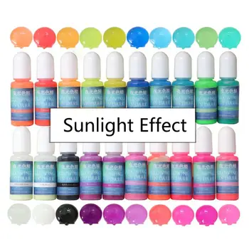 20 de Culori Stralucitoare în Întuneric Rășină Epoxidică Pigment Kit Luminos Colorant Lichid Vopsea Rășină Bijuterii