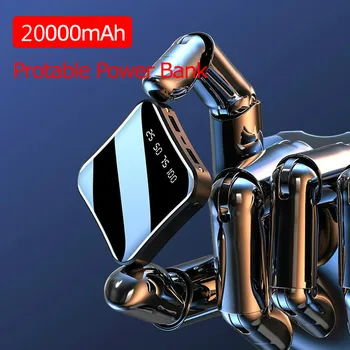 20000mAh ni Portabil Putere Banca Full Screen Display Digital Powerbank Rapid de Încărcare Baterie Externă pentru smartphone-uri