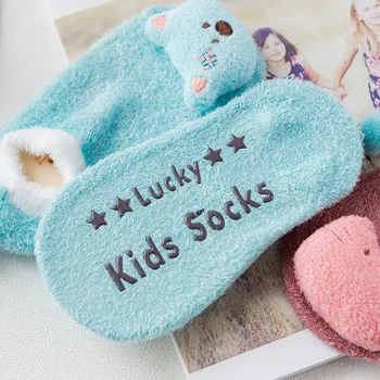 2019 Moda Pentru Copii Șosete Podea Cu Tălpi De Cauciuc Pentru Sugari Ciorap Nou-Născut Toamna Iarna Copii Pantofi Anti-Alunecare, Talpă Moale Ciorap