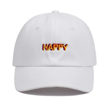 2019 noi NEPRICEPUT FERICIT TEXT LOGO tata pălărie REGLABIL proiect de LEGE CURBAT TATA HAT BASEBALL CAP STRAPBACK NWT