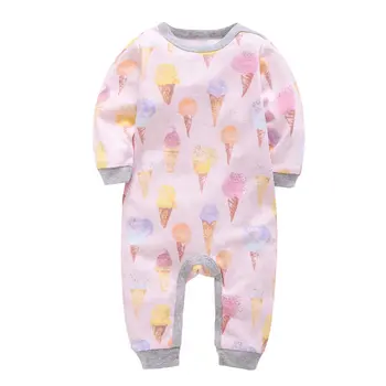 2019 Nou-născutului baby girl haine pentru sugari, copii pijamale, salopete salopete bebes urca haine de bumbac copilul somn purta body
