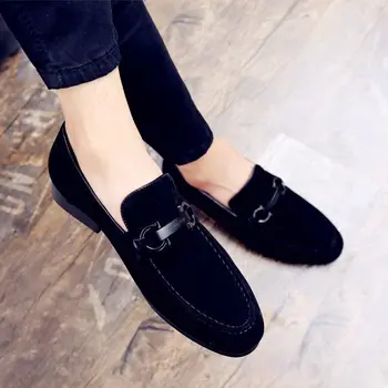 2020 Barbati Brand de Lux piele de Căprioară Pantofi de Piele Barbati Mocasini Moda Informale Rochie Pantofi Barbati Casual Petrecere de Afaceri Alunecare Pe Pantofi