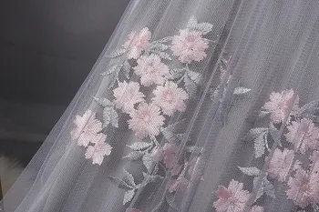 2020 Broderii Florale Femei Fusta Talie Mare Plasă de Fuste Elegant a-line Plisate Fuste Femei Jupe Femme Faldas Saias Uza