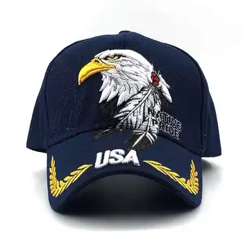 2020 Capac Negru statele UNITE ale americii Flag Vultur Brodat Sapca Snapback Capace Casquette Pălării Montate Casual Gorras Tata Pălării Pentru Bărbați Femei