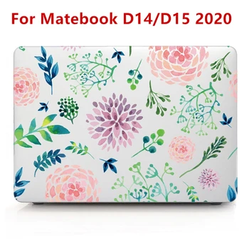 2020 Caz pentru Huawei Matebook D 14 D 15 Pictate manual Floral cu Sclipici Animal Capac transparent pentru Matebook D14 D15 2020 Funda Carcasa