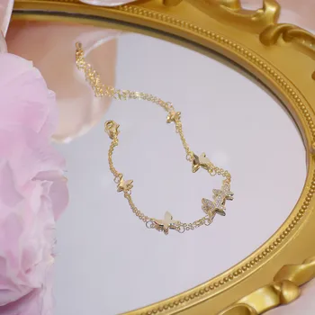 2020 coreeană nou design moda bijuterii butterfly smart cupru încrustat zircon brățară elegantă femeie brățară