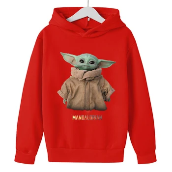 2020 Iarna pentru Copii de Înaltă calitate din Bumbac Cald Yoda Copilul Hanorac Tricou de Imprimare Băieți Casual Sport de Iarnă cu Glugă