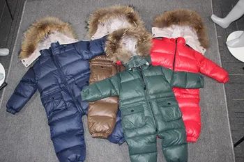 2020 nou iarna pentru copii salopeta rață jos jacheta baieti si fete pentru Sugari Îmbrăcăminte blană adevărată de joacă pentru copii de iarnă se ingroase straturi