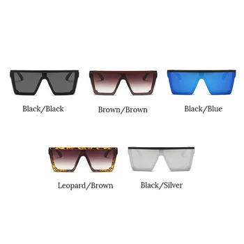 2020 Nou Supradimensionat ochelari de Soare pentru Femei Big Cadru Pătrat Flat Top Nit Ochelari de Soare Femei Bărbați Vintage Oglinda Nuante Degrade UV400