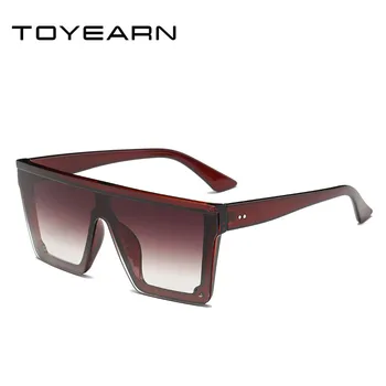 2020 Nou Supradimensionat ochelari de Soare pentru Femei Big Cadru Pătrat Flat Top Nit Ochelari de Soare Femei Bărbați Vintage Oglinda Nuante Degrade UV400