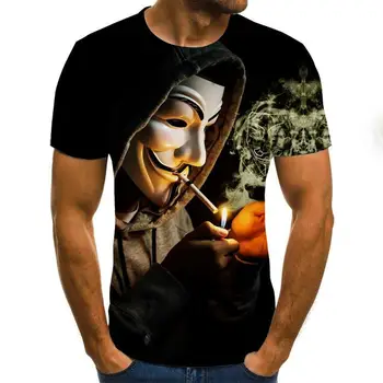 2020 Nouă vară fierbinte de Vânzare Clovn Tricou Barbati/femei Față Joker 3D Imprimate Teroare Moda T-shirt marime XXS-6XL