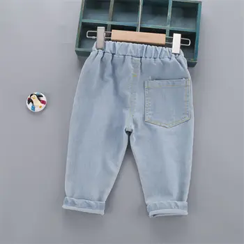 2020 Primăvară Copii de Înaltă Calitate Blugi pentru Băieți și Fete de Moda Găuri Blugi Copii Blugi pentru Baieti Casual Pantaloni din Denim Copilul jambiere