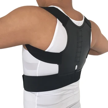 2020 Reglabil Bărbați Femei Corset Ortopedic Jos A Spatelui Suport Centura Cu Bretele De Umăr Magnetic Corector De Postura Dreaptă Centura