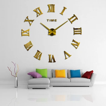2020New Acasă decor ceas de perete oglindă mare muhsein design Modern,de mari dimensiuni ceasuri de perete.diy autocolant perete unic cadou ceas