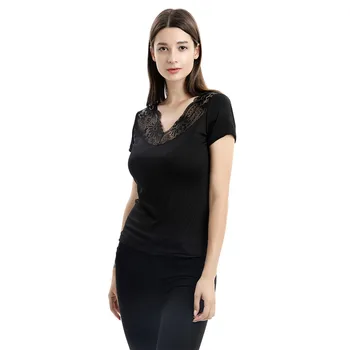 2021 Brand Nou Sexy pentru Femei maneci Scurte Largi Dantela Mozaic Camasa Casual de Vara Bluze T-Shirt pentru Femei de Moda Haine
