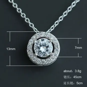 2021 nou de lux rotund masiv 925 sterling de argint Colier pentru femei lady cadou de aniversare de bijuterii en-gros moonso X5552b