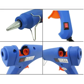 20W Hot Melt Glue Gun NOI UE Plug Termo Arma 110mm Arme Profesionale Duza 110V-240V Albastru Temperatura de Putere Lipici Benzi Instrument