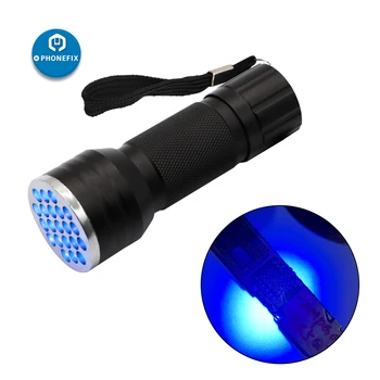 21LED / 51 UV cu LED-uri Lanterna Lumina Adeziv de Polimerizare LED Lumina Violet Verde Ulei de Întărire Instrument pentru Telefonul Mobil Reparații plăci de bază