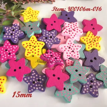 250pcs dot stele colorate din lemn butoane butoane decorative pentru copii îmbrăcăminte / scrapbooking ambarcațiuni accesorii en-gros