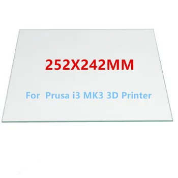 252x242mm Sticlă Borosilicată Pat pentru Prusa i3 MK3 Imprimantă 3D