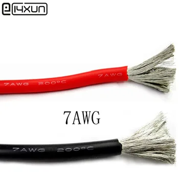 2metre 7AWG Silicon Fir Ultra Flexiable Cablu 12mm2 Temperatură Înaltă de Testare Linie de Sârmă