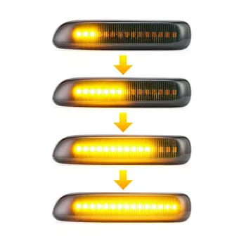 2x Curge Turn Semnal de Lumină LED-uri Dinamice de poziție Laterale de Lumină 12v Partea de Repetor Lampa Pentru BMW 3er E46 Limuzina Coupe Compact Cabrio