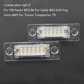 2x LED-uri Auto de Înmatriculare Lumina Canbus Pentru VW Golf 6 VI 5 V GTI Passat B6 CC Pentru Seat Leon Altea pentru Skoda Touran Transpiarter T5