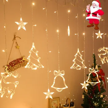 3,5 M 220V LED Cerb Lampa Ghirlanda de Crăciun Cortina Lumina de Basm Șir Lumina de Interior Decoratiuni de Craciun Pentru Casa de Vacanță de Nunta