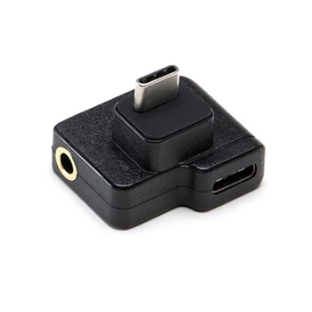 3.5 mm Tip C Reîncărcabilă Microfon Adaptor de Încărcare Audio Microfon Extern Montare pentru Osmo de Acțiune aparat de Fotografiat