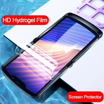 3 buc 3 in 1 Soft Hidrogel Film Pentru Motorola Moto Razr 5G 2020 HD Transparent Fata Spate Sreen Folie de protecție Pentru Moto Razr 5G