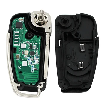 3 Butoane Flip Key Remote Control Fob 8E0 837 220Q 315MHz Cu 8E Chip pentru Audi A6L Q7