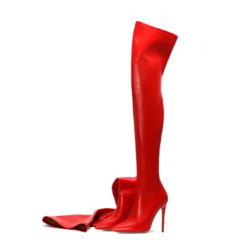 34-45 2020 Iarna Noi Cizme cu Toc de Agrement de 10 cm 12 cm Toc Subțire Elegant Tocuri Sexy Femei Pantofi Rotund-Deget de la picior Toc Cizme din Piele
