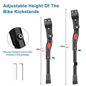 34.5-39cm Reglabil MTB Biciclete Kickstand Parcare Rack Ciclism Piese Drum de Munte Biciclete Suport Side Kick Stand Picior Bretele