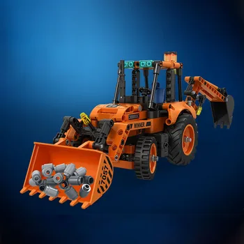 377Pcs Technic Inginerie Vehicul Cărămizi Jucării DIY Vehicule pentru Constructii Buldoexcavator Blocuri Jucarii Pentru Copii Cadouri