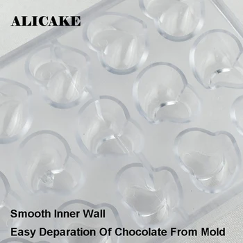 3D de Ciocolata Bar de Matrite Plastic Policarbonat Dragoste Inima Bomboane Forme de Panificatie produse de Patiserie de Copt Instrumente pentru Ciocolata Formă Tava Matrite