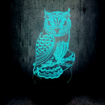 3D LAMPA de Animale BUFNITA DECOR Creativ Lumina de Noapte cu LED-uri Colorate Gradient Atmosfera Ziua de Anul Nou cool owl lămpi de noapte lava