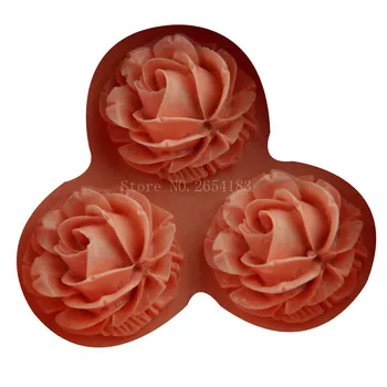 3hold Valentine Floare Trandafir Silicon Tort Mucegai Coace Instrument de Fondant 3D Prajitura cu Jeleu de Ciocolata Decor de Copt Matrite FQ2280